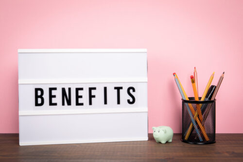 employee benefits sign